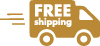 Golden small truck with white text 'Free Shipping' as a visual aid to indicate free shipping option.